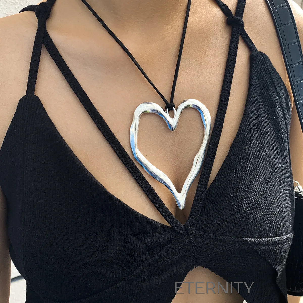 Collar Boho Heart XL  Cadenas Dorado Unica Acero Inoxidable  ETERNITY
