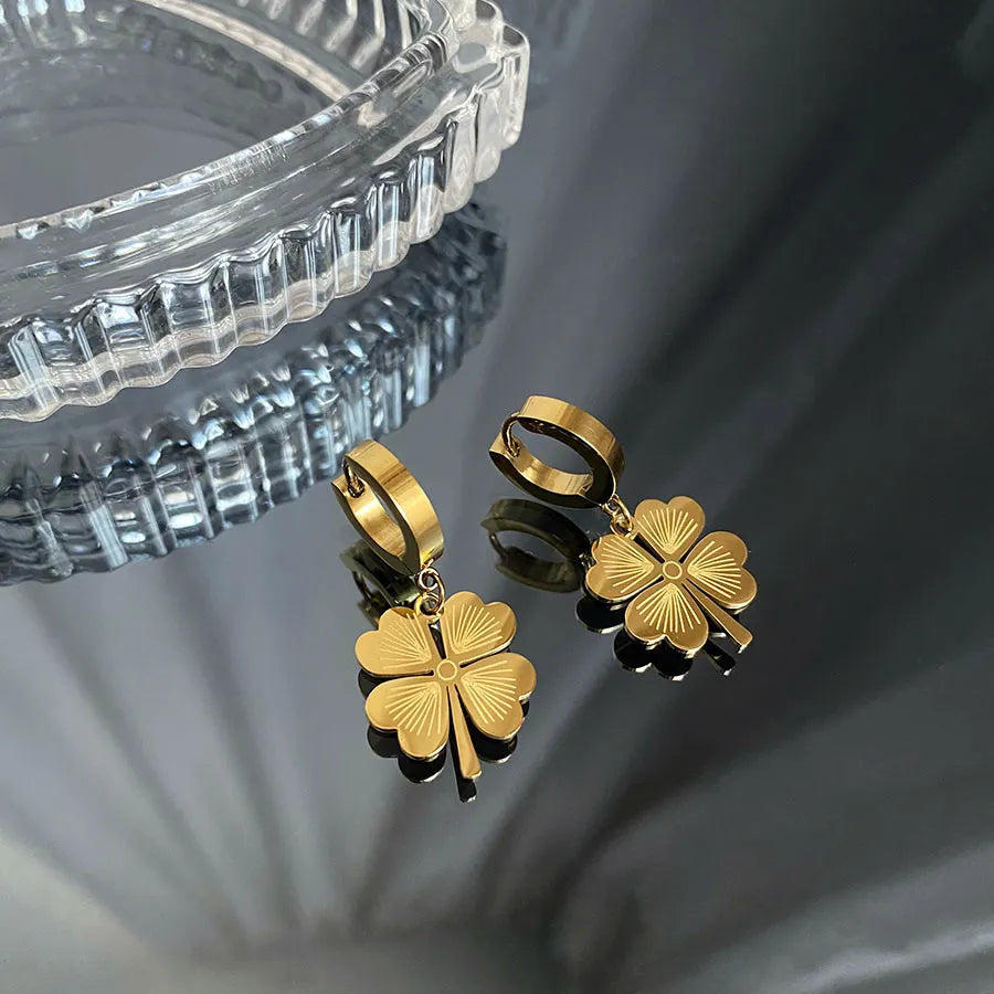 Zarcillos "Lucky Charm" ETERNITY - Trébol de Cuatro Hojas
