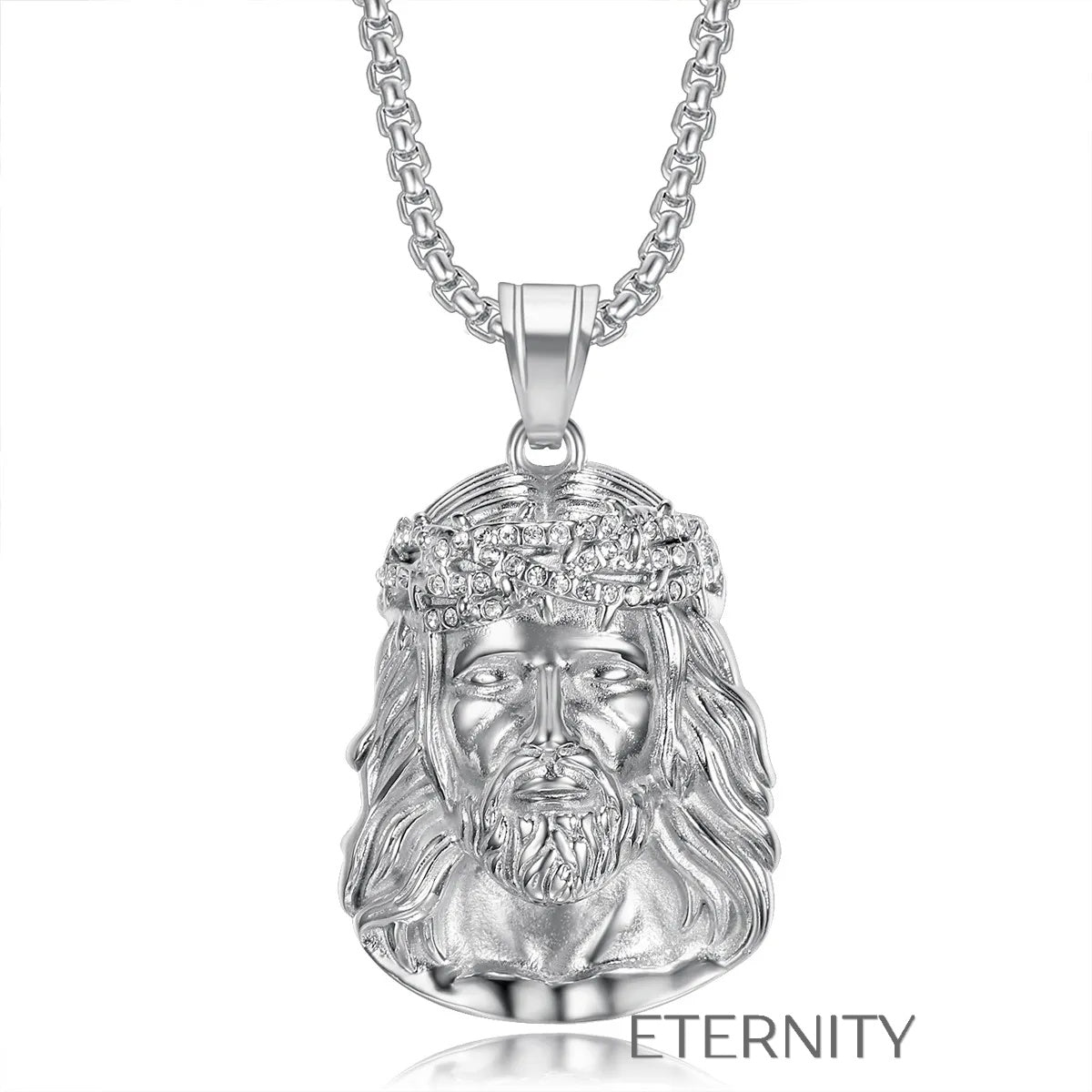 Collar Divino Rostro  Cadenas Dorado Unica Acero Inoxidable  ETERNITY