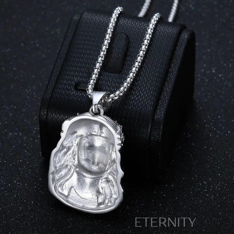 Collar Divino Rostro  Cadenas Dorado Unica Acero Inoxidable  ETERNITY