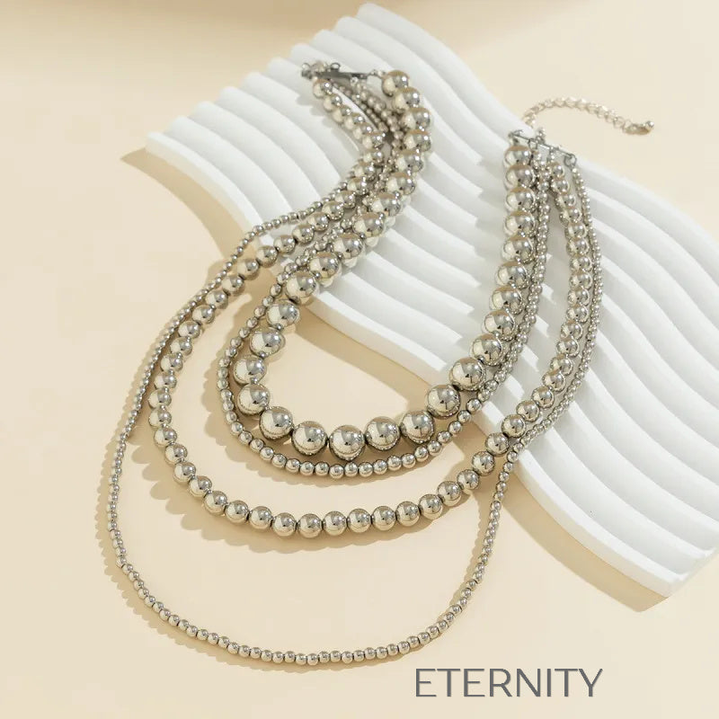 Collar Gilded Sphere Multinivel  Cadenas Dorado Unica Acero Inoxidable  ETERNITY