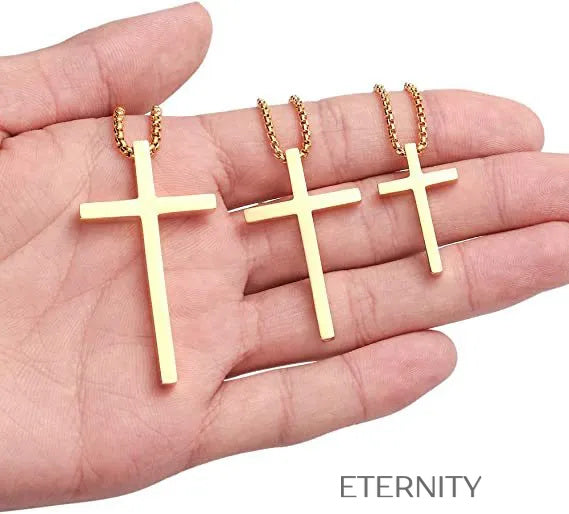 Collar Eternal Faith  Cadenas Negro 53mm Acero Inoxidable  ETERNITY