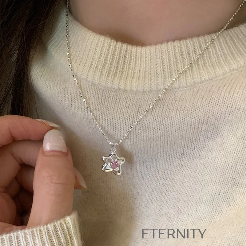 Collares Minimalistas con Perlas y Dijes Orgánicos  Cadenas Dorado Unica Acero Inoxidable  ETERNITY