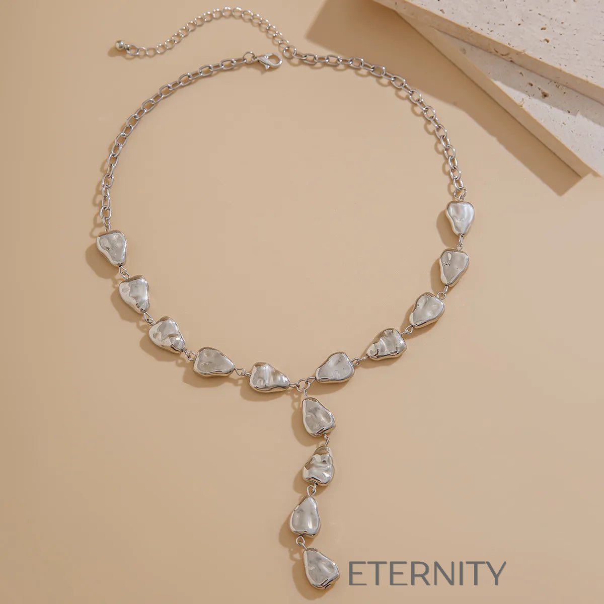 Collar Liquid Essence de Gotas Orgánicas  Cadenas Dorado Unica Acero Inoxidable  ETERNITY
