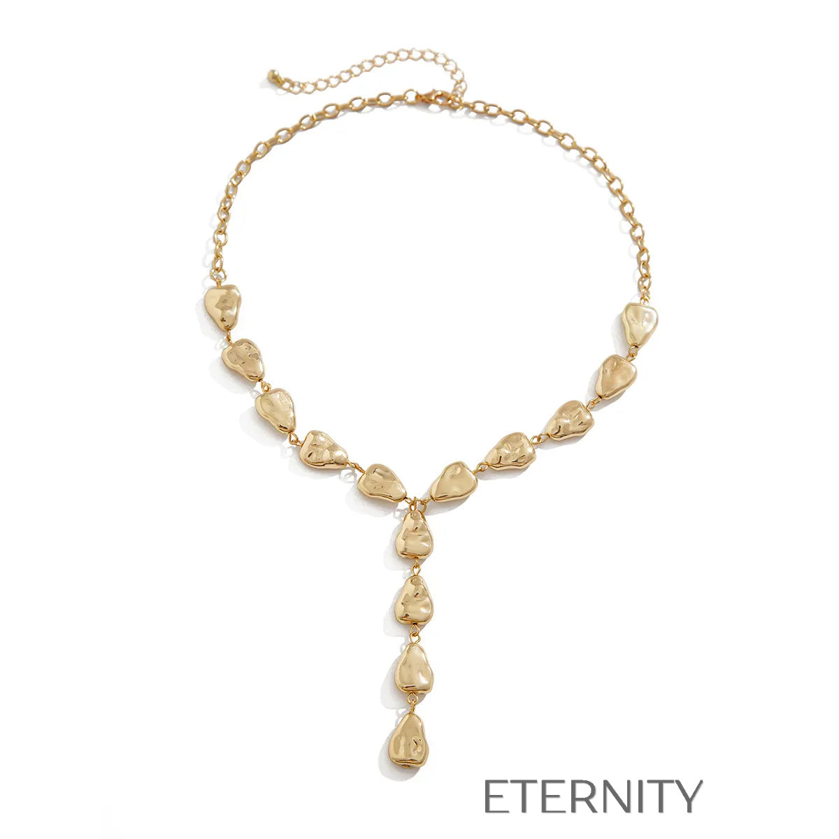 Collar Liquid Essence de Gotas Orgánicas  Cadenas Dorado Unica Acero Inoxidable  ETERNITY