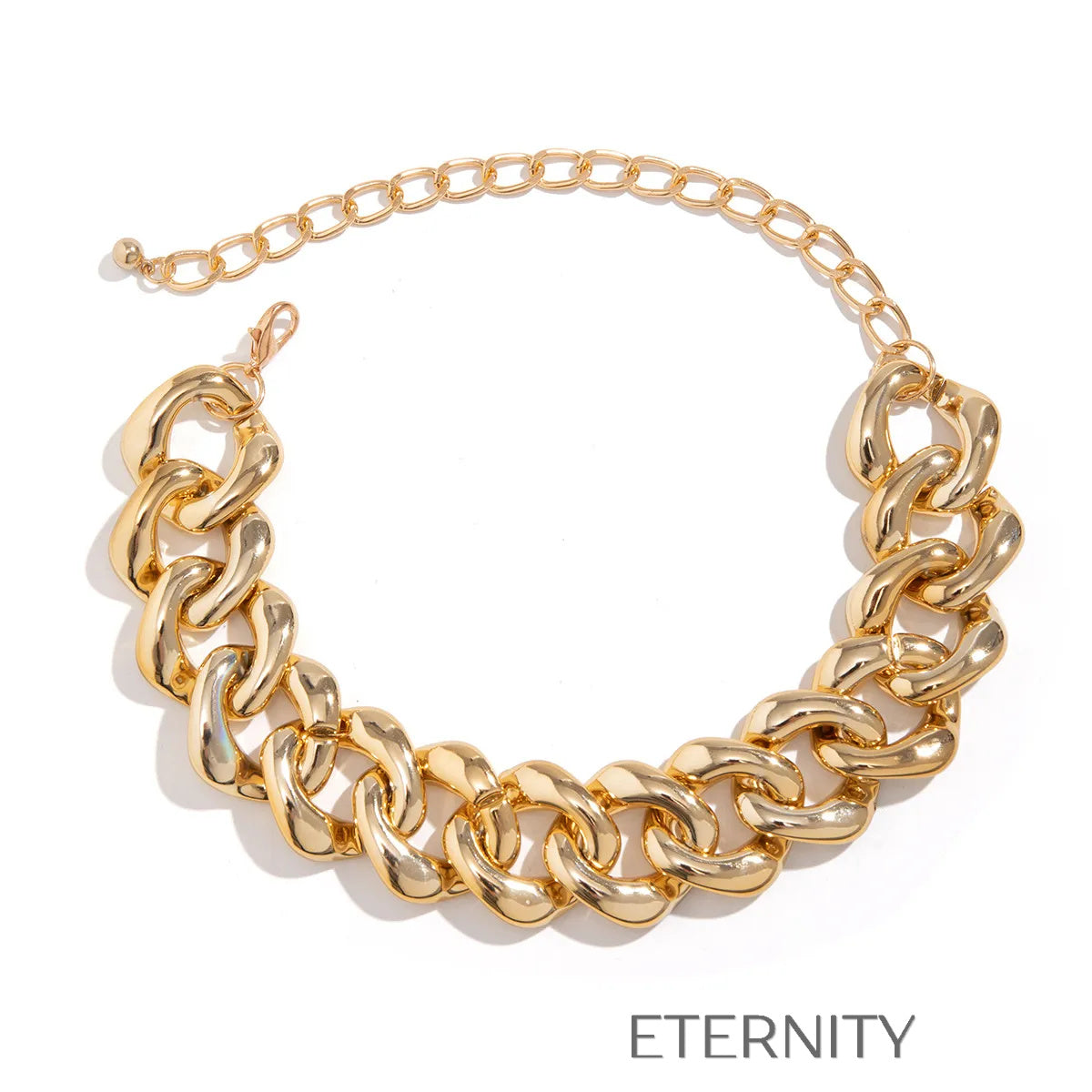 Collar Industrial Bold Eslabones XL  Cadenas Dorado Unica Acero Inoxidable  ETERNITY