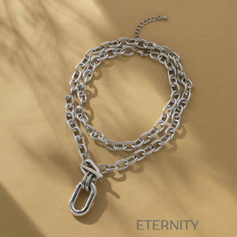 Maxi Collar Industrial Bold  Cadenas Dorado Unica Acero Inoxidable  ETERNITY