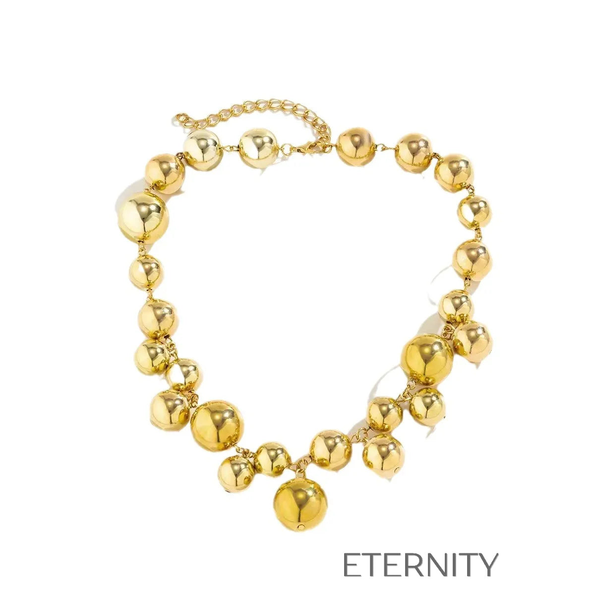 Collar Choker de Grandes Perlas  Cadenas Perla Unica Acero Inoxidable  ETERNITY