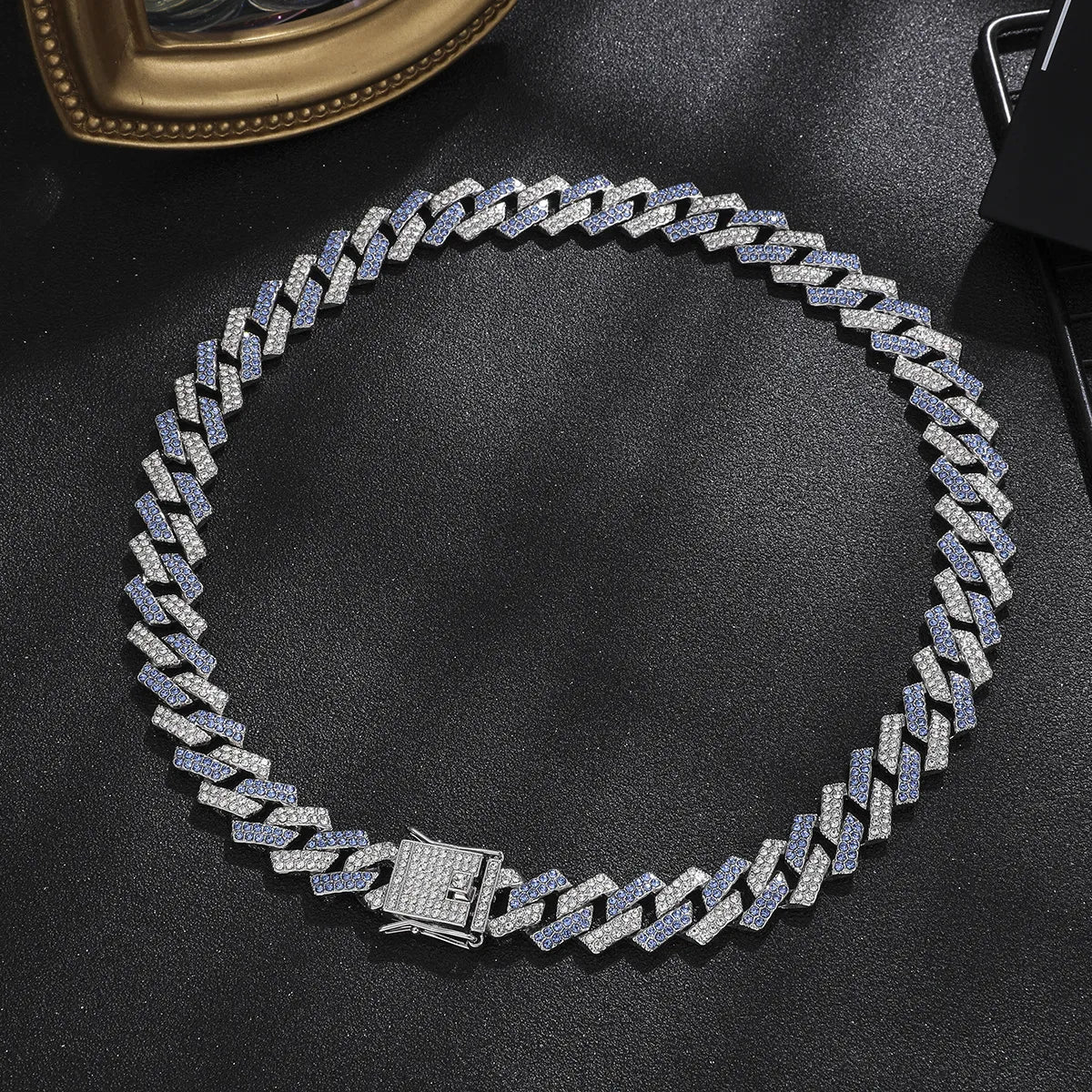 Cadena "Iced Cuban" ETERNITY - Eslabones con Cristales