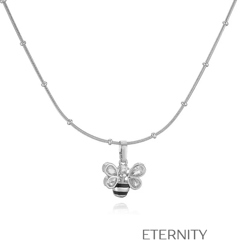 Collares Nectar & Light con Dijes de Cristal  Cadenas Dorado Unica Acero Inoxidable  ETERNITY