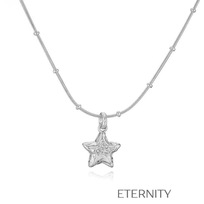 Collares Nectar & Light con Dijes de Cristal  Cadenas Dorado Unica Acero Inoxidable  ETERNITY