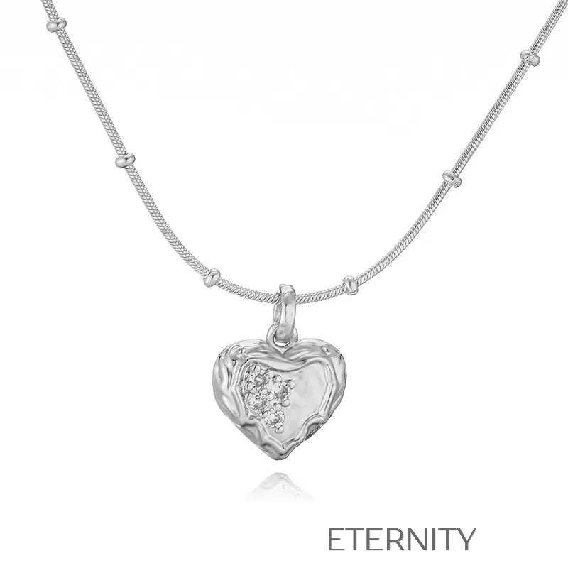 Collares Nectar & Light con Dijes de Cristal  Cadenas Dorado Unica Acero Inoxidable  ETERNITY