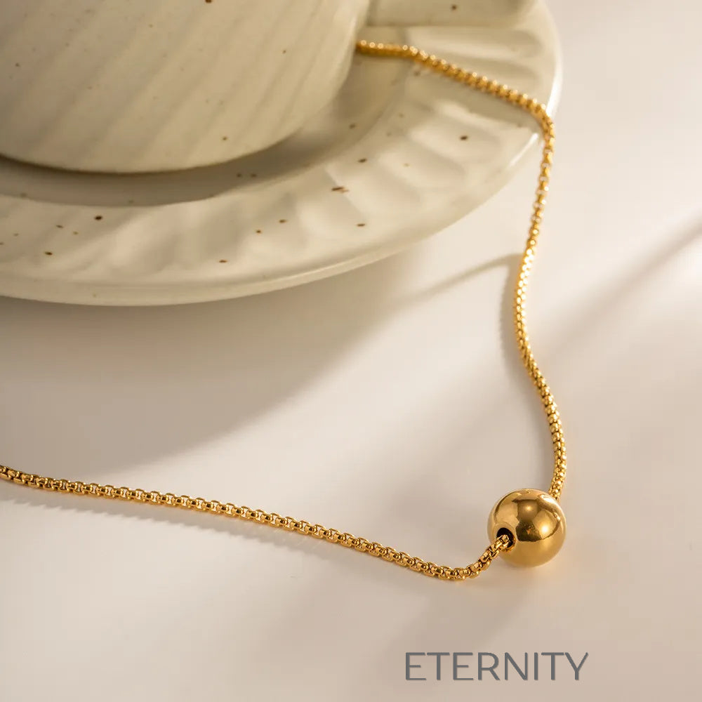 Collar Largo Imperial Pearl Multicapa  Cadenas Dorado Unica Acero Inoxidable  ETERNITY