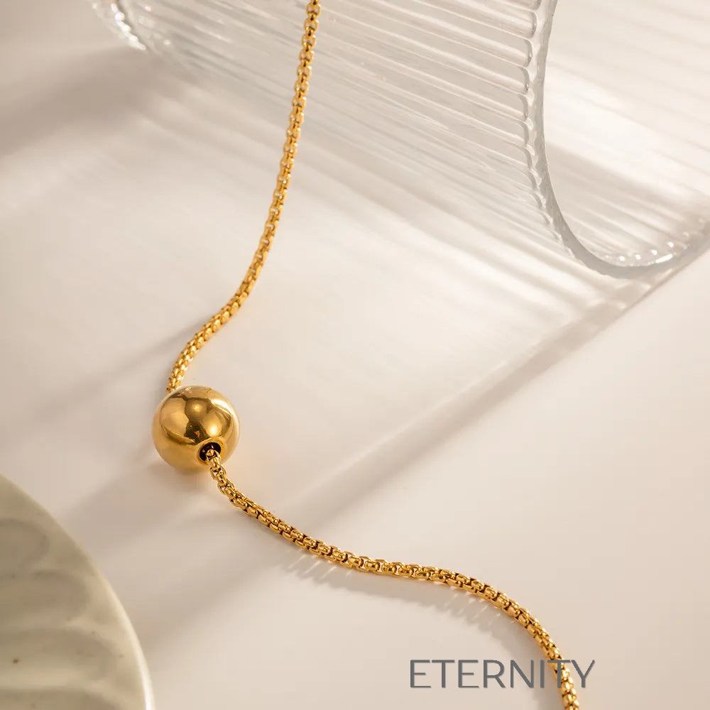 Collar Largo Imperial Pearl Multicapa  Cadenas Dorado Unica Acero Inoxidable  ETERNITY