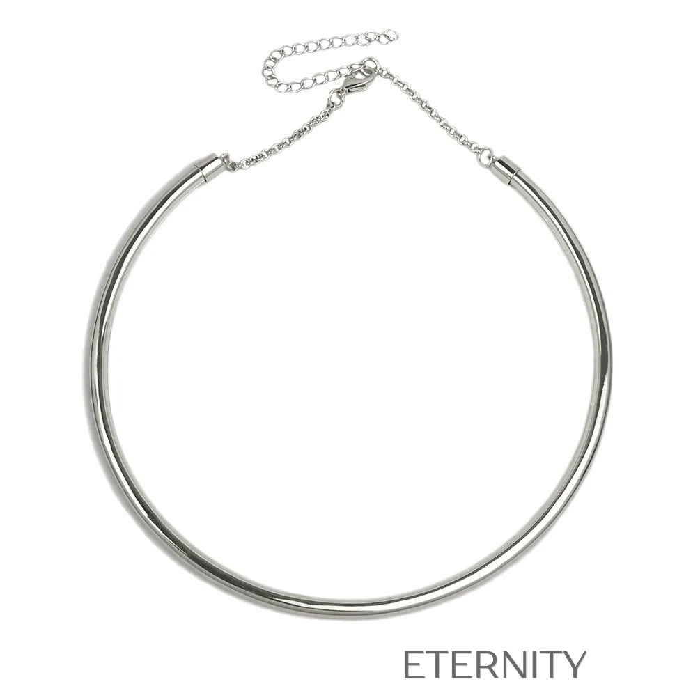 Collar Rígido Chic Torque Estilo Gargantilla Minimalista en Acero Dorado  Cadenas Dorado Unica Acero Inoxidable  ETERNITY
