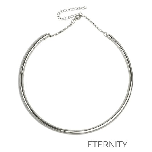 Collar Rígido Chic Torque Estilo Gargantilla Minimalista en Acero Dorado  Cadenas Dorado Unica Acero Inoxidable  ETERNITY