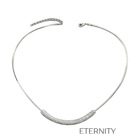 Collar Moonlight Bar de Cadena Snake  Cadenas Plateado Unica Acero Inoxidable  ETERNITY