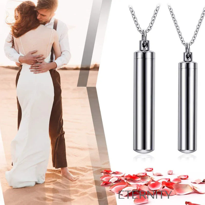 Collar de Urna Eternal Memory en Acero Inoxidable  Cadenas Plateado 60cm Acero Inoxidable  ETERNITY