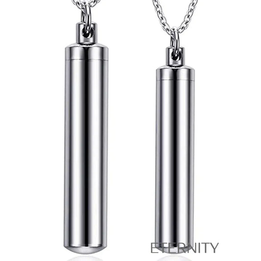 Collar de Urna Eternal Memory en Acero Inoxidable  Cadenas Plateado 60cm Acero Inoxidable  ETERNITY