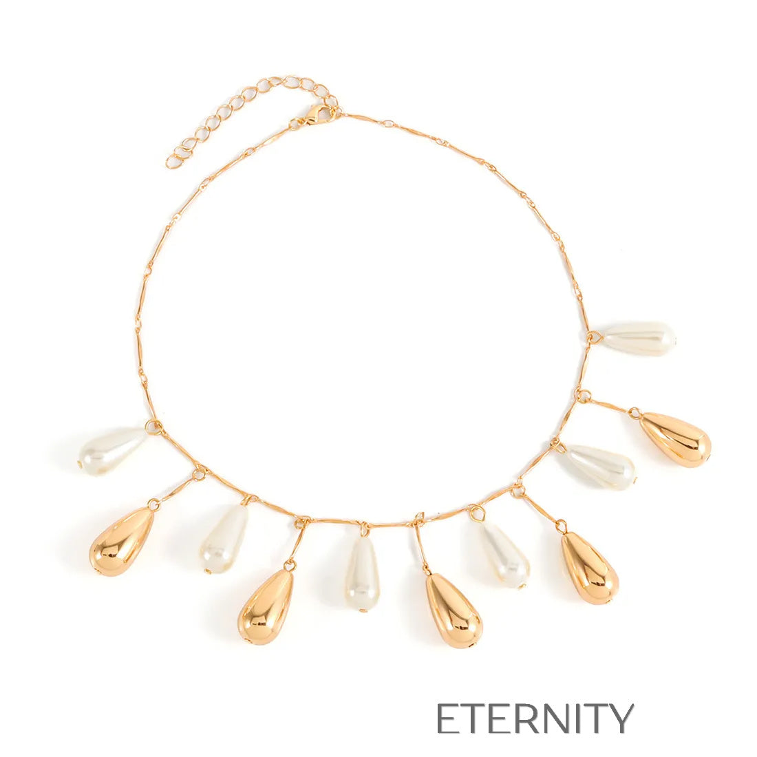 Collar Nacre Flow Perlas  Cadenas Dorado Unica Acero Inoxidable  ETERNITY