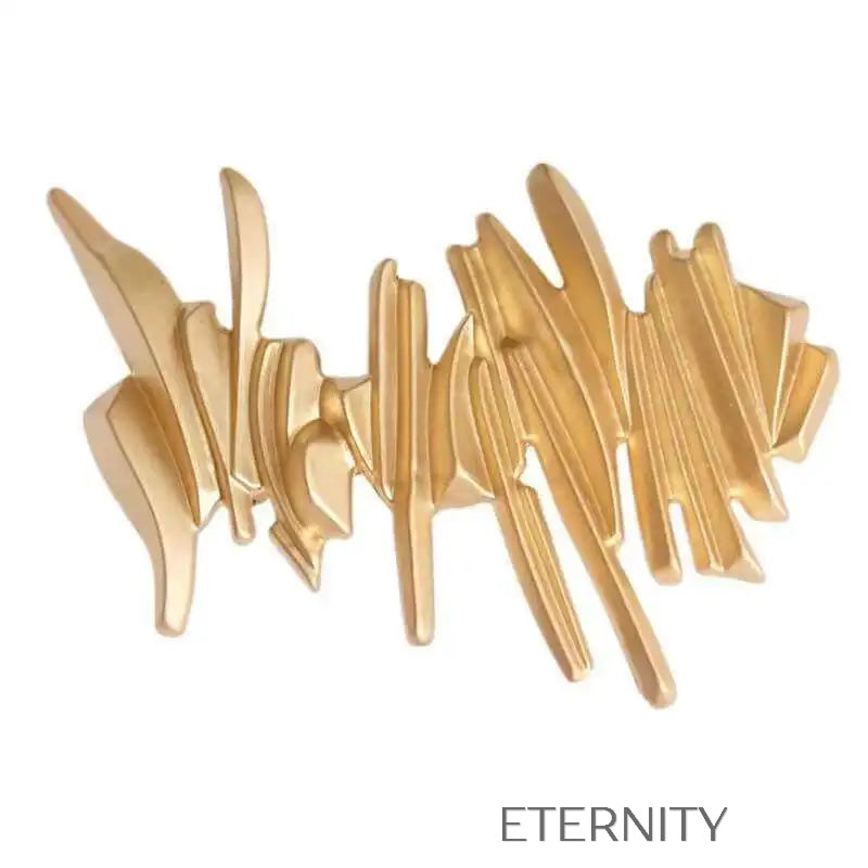 Ganchos para el Cabello de Diseño Abstracto y Vanguardista  Hair Clip Dorado Unica Acero Inoxidable  ETERNITY