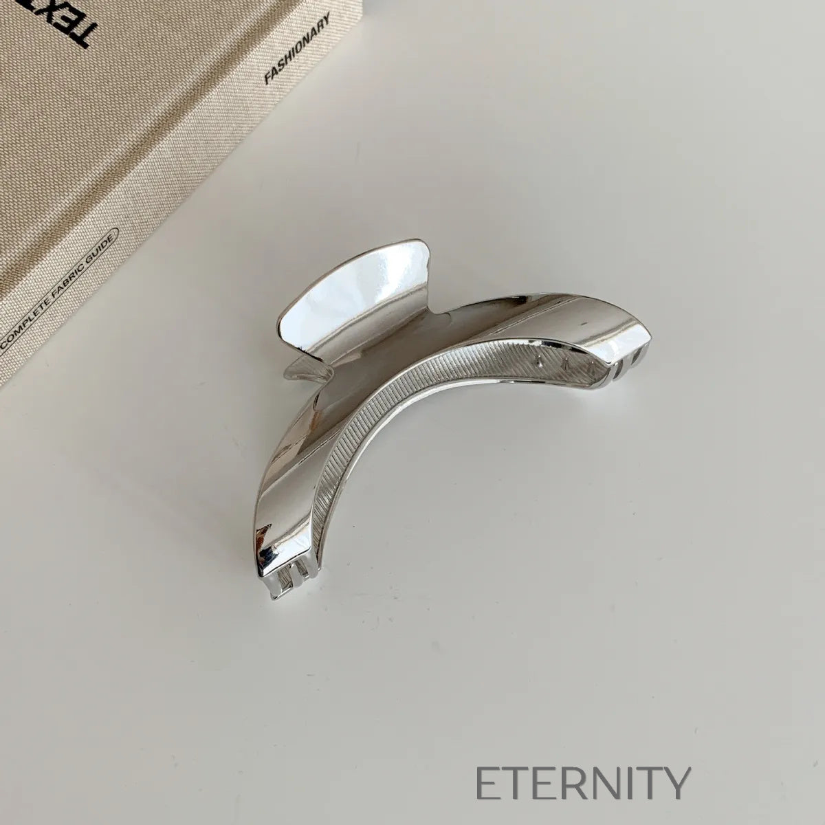 Pinza para el Cabello Luna Metálica  Hair Clip Negro Unica Acero Inoxidable  ETERNITY