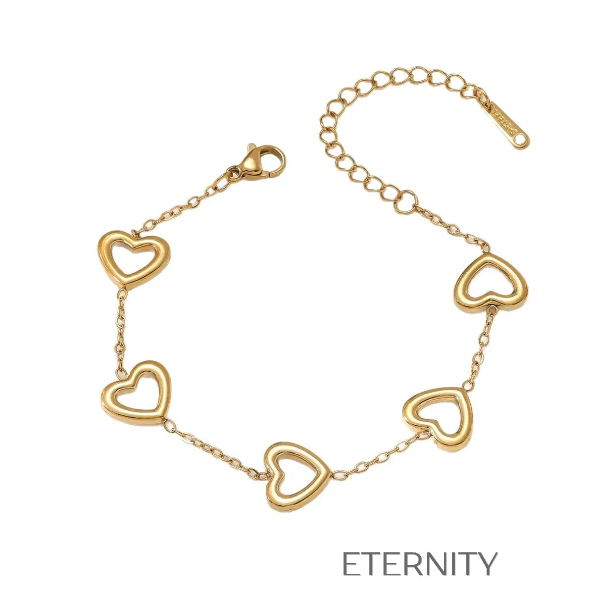 Conjunto Infinite Love de Collar y Pulsera  Set Dorado Unica Acero Inoxidable  ETERNITY