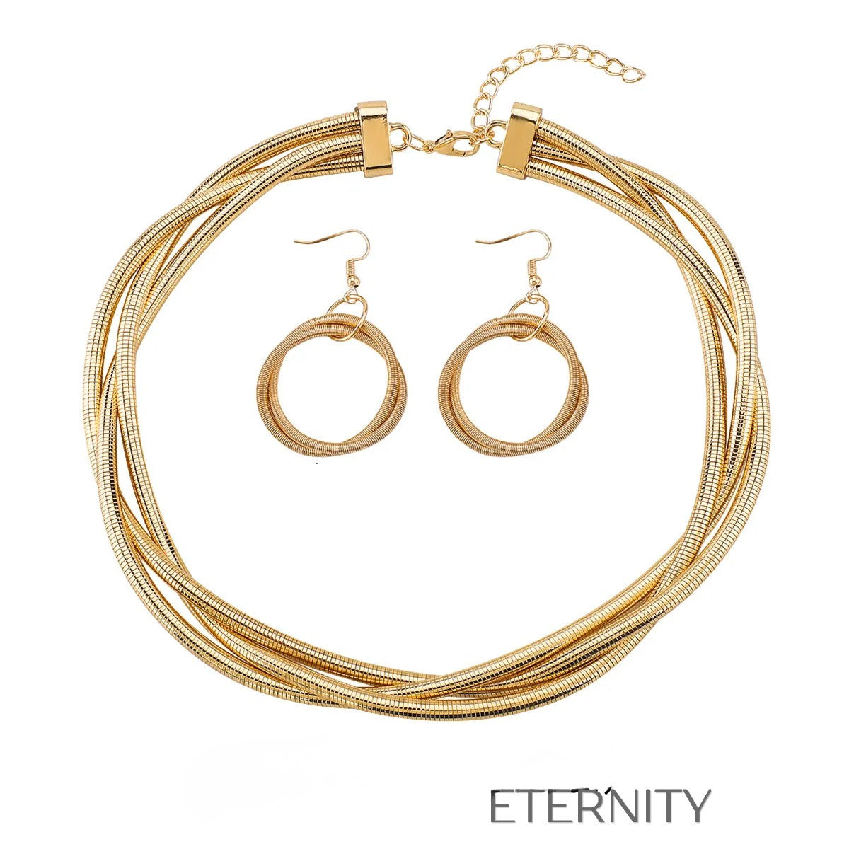 Set Serpentine Elegance Gold & Silver  Set Dorado Unica Acero Inoxidable  ETERNITY