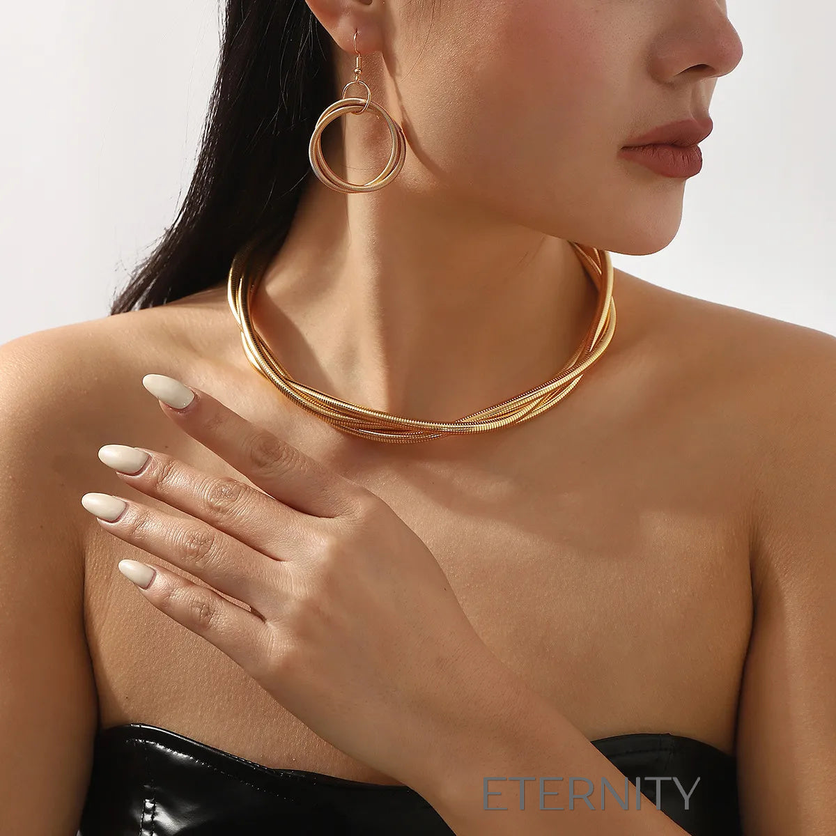 Set Serpentine Elegance Gold & Silver  Set Dorado Unica Acero Inoxidable  ETERNITY