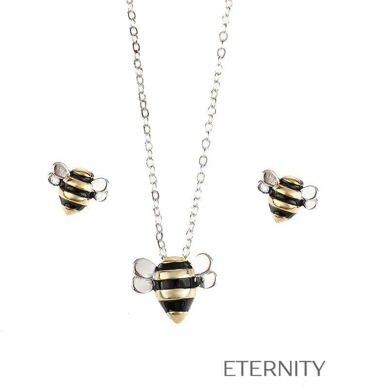 Set Honey Bee  Set Dorado Unica Acero Inoxidable  ETERNITY