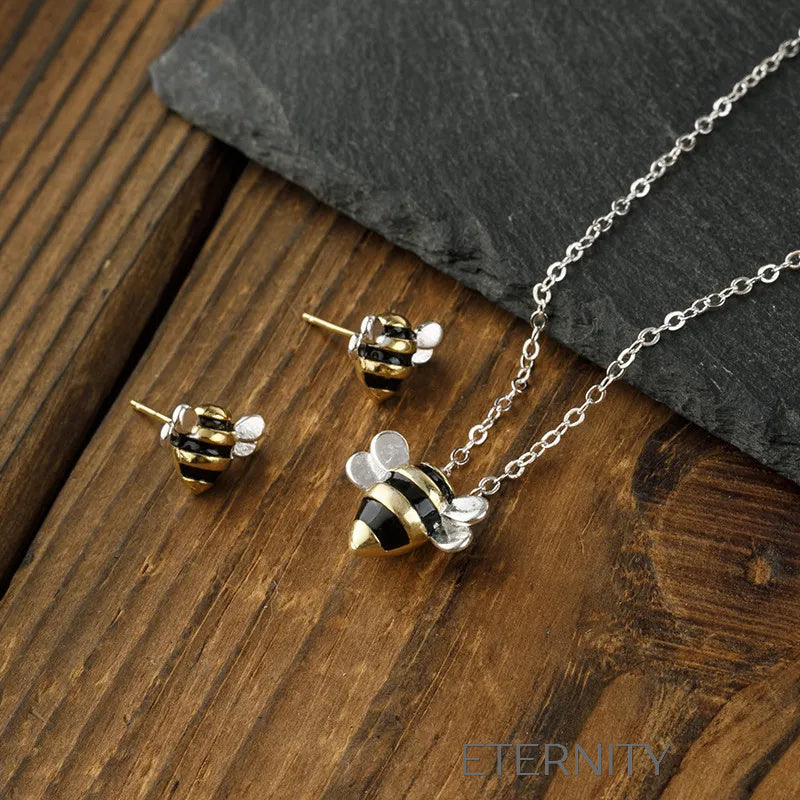 Set Honey Bee  Set Dorado Unica Acero Inoxidable  ETERNITY