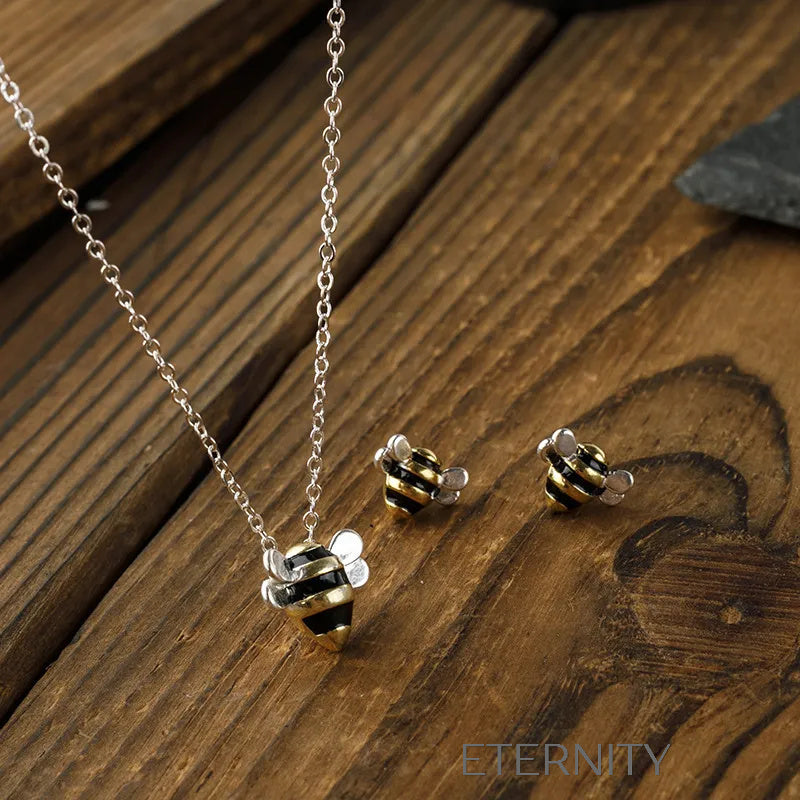 Set Honey Bee  Set Dorado Unica Acero Inoxidable  ETERNITY