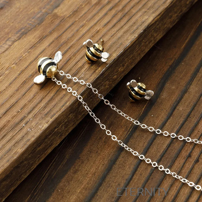 Set Honey Bee  Set Dorado Unica Acero Inoxidable  ETERNITY