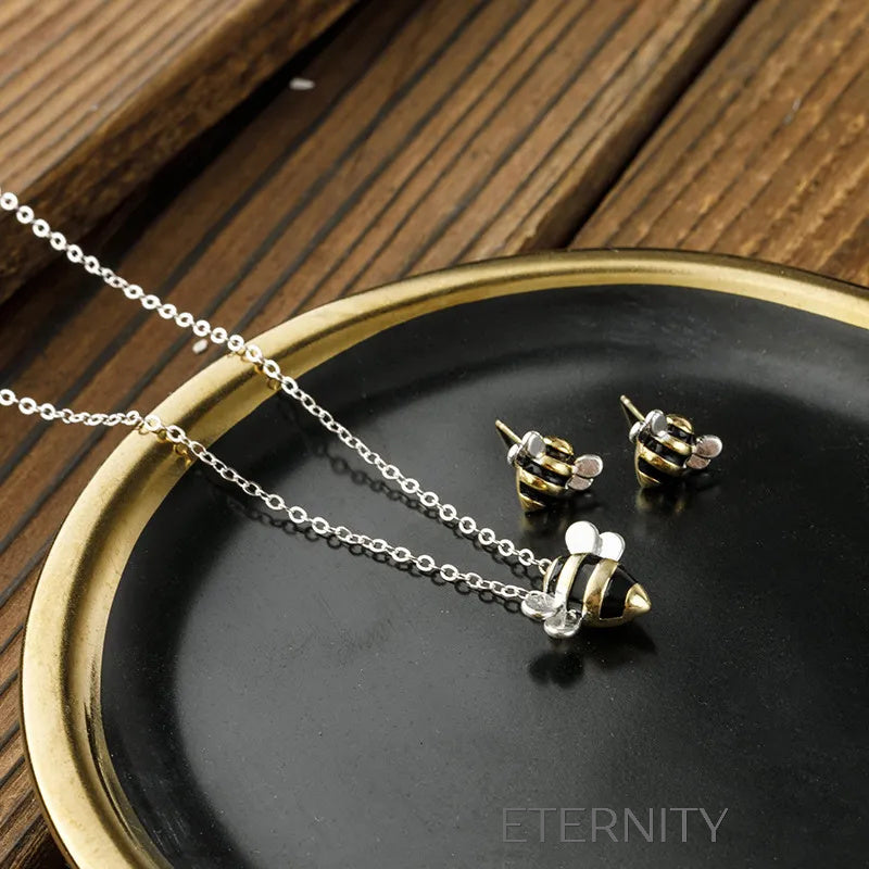 Set Honey Bee  Set Dorado Unica Acero Inoxidable  ETERNITY