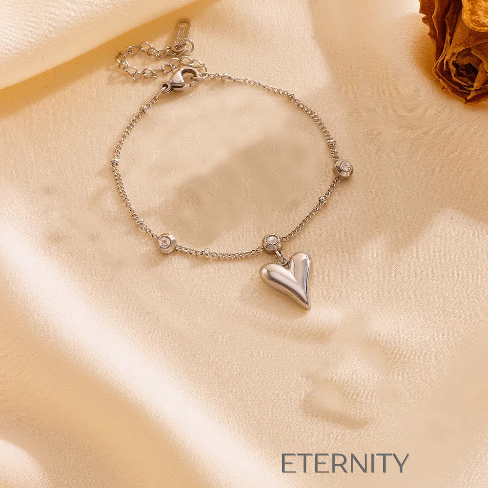 Set Gilded Heart Corazones  Set Dorado Unica Acero Inoxidable  ETERNITY