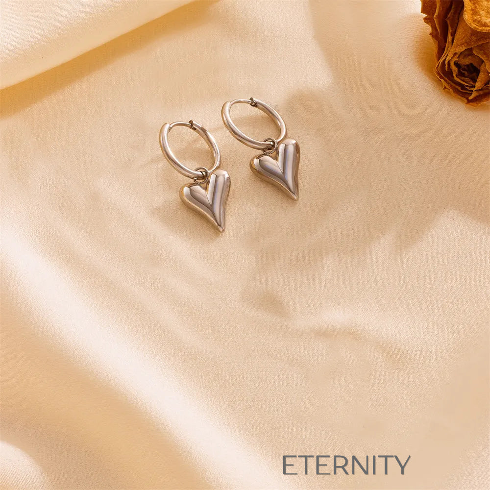 Set Gilded Heart Corazones  Set Dorado Unica Acero Inoxidable  ETERNITY