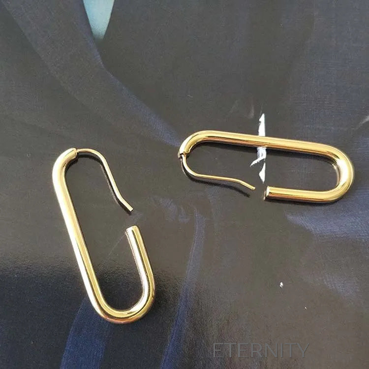 Zarcillos Linear Matte  Zarcillos Dorado Unica Acero Inoxidable  ETERNITY