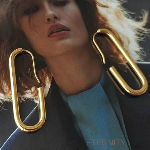 Zarcillos Linear Matte  Zarcillos Dorado Unica Acero Inoxidable  ETERNITY