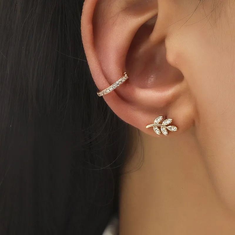 Zarcillos "Botanical Cuff" ETERNITY - Ear Climbers y Cuffs con Cristales