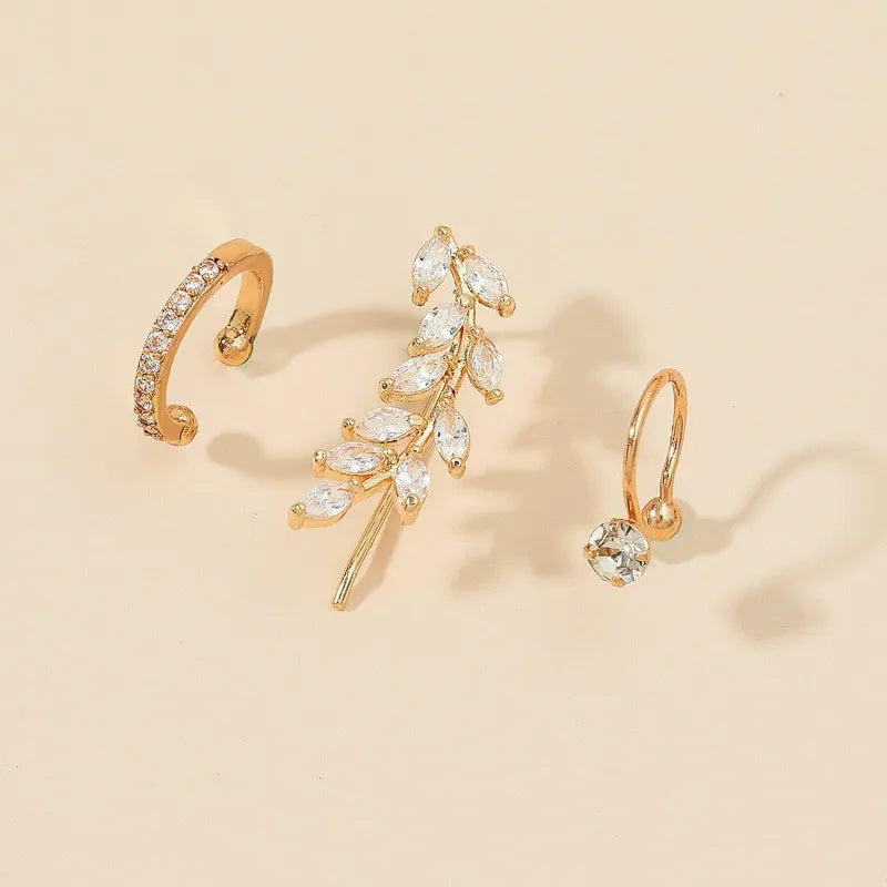 Zarcillos "Botanical Cuff" ETERNITY - Ear Climbers y Cuffs con Cristales