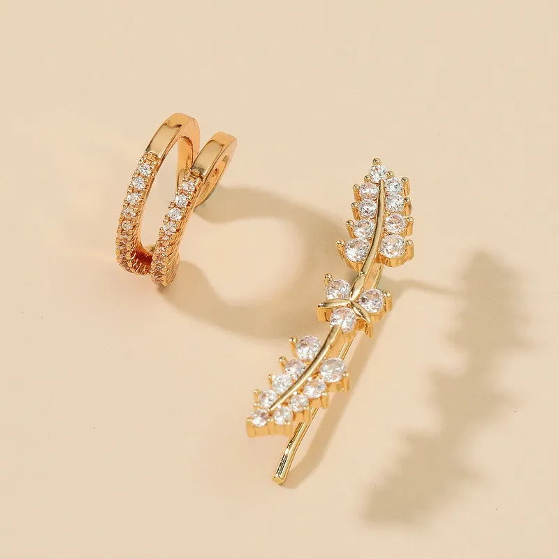 Zarcillos "Botanical Cuff" ETERNITY - Ear Climbers y Cuffs con Cristales