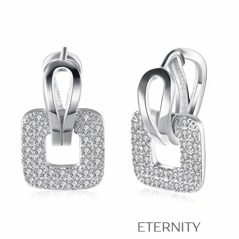 Zarcillos Geometric Sparkle  Zarcillos Dorado Unica Acero Inoxidable  ETERNITY