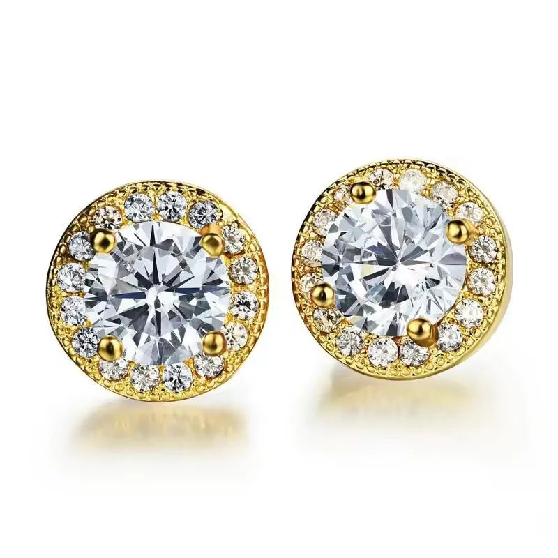 Zarcillos "Crystal Glow" ETERNITY - Zirconias Oro y Plata