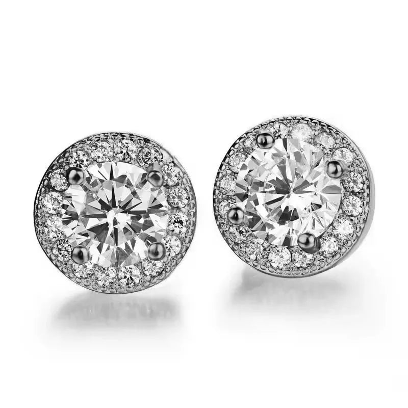 Zarcillos "Crystal Glow" ETERNITY - Zirconias Oro y Plata