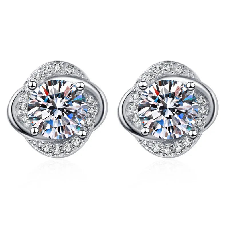 Zarcillos "Crystal Glow" ETERNITY - Zirconias Oro y Plata