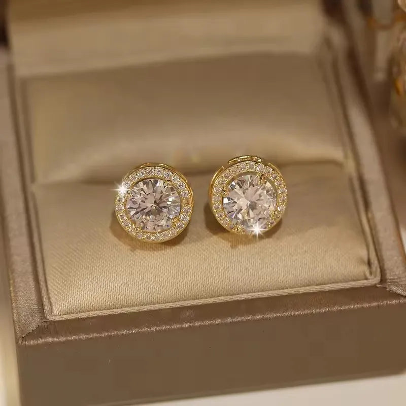 Zarcillos "Crystal Glow" ETERNITY - Zirconias Oro y Plata