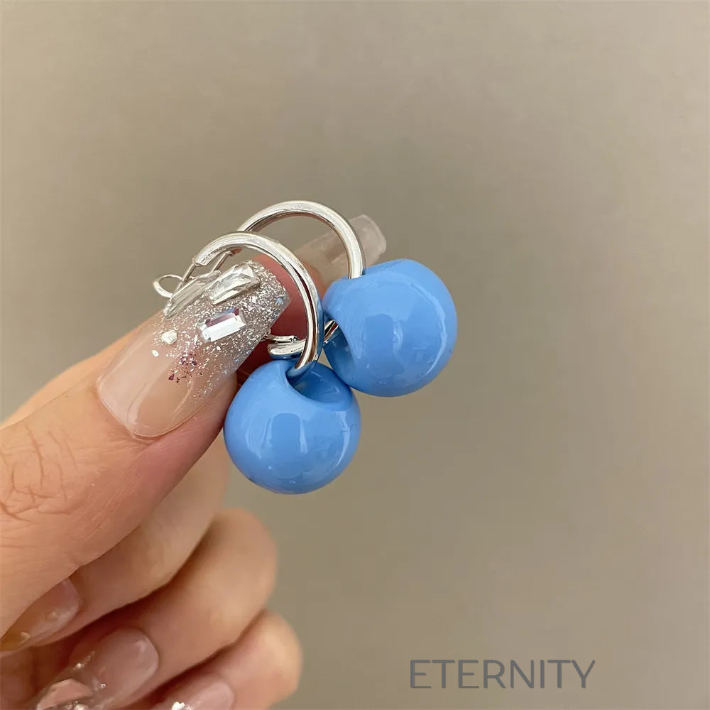 Zarcillos de Aro Luminous Bubble con Esferas de Colores y Base Plateada  Zarcillos Verde Unica Acero Inoxidable  ETERNITY