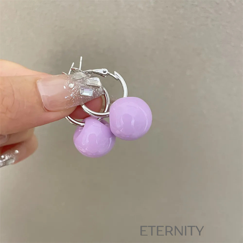 Zarcillos de Aro Luminous Bubble con Esferas de Colores y Base Plateada  Zarcillos Verde Unica Acero Inoxidable  ETERNITY