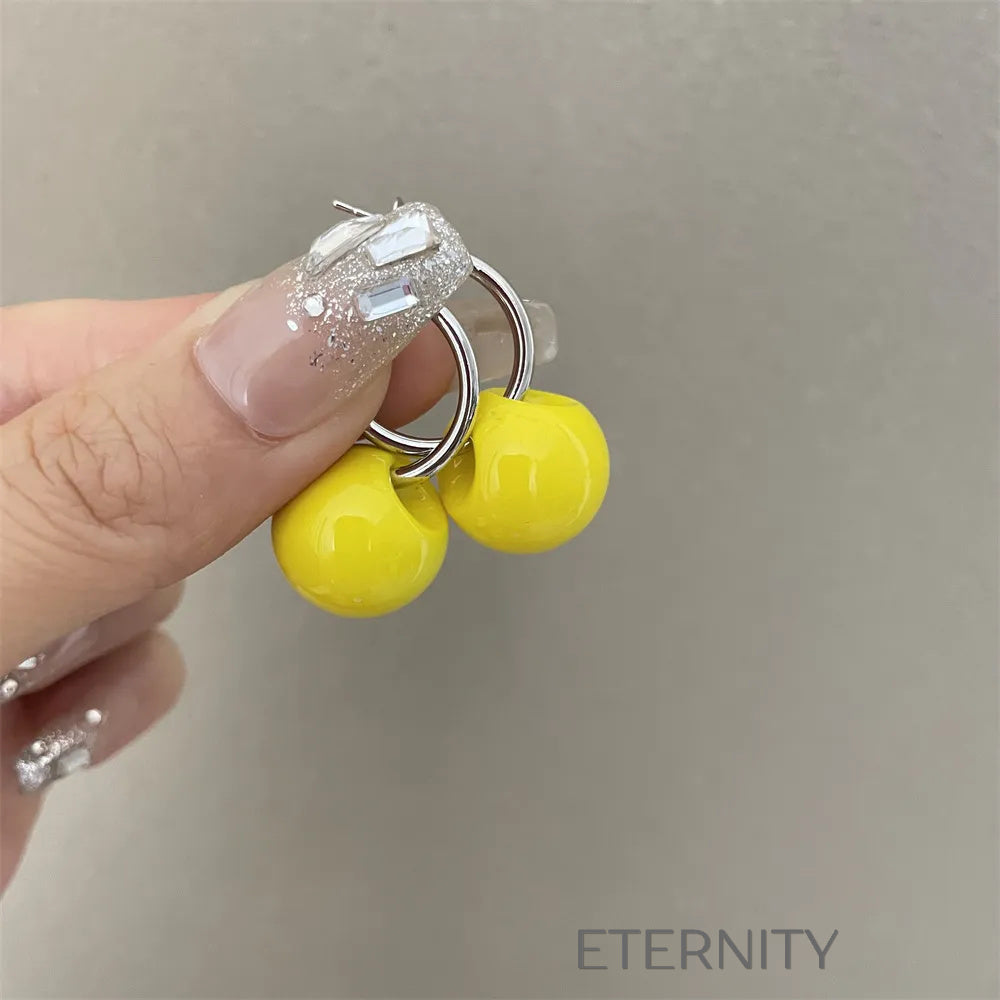 Zarcillos de Aro Luminous Bubble con Esferas de Colores y Base Plateada  Zarcillos Verde Unica Acero Inoxidable  ETERNITY
