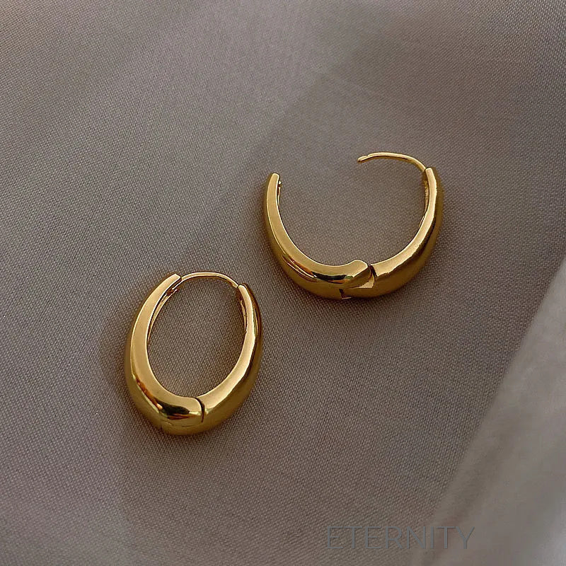 Zarcillos de Argolla Ancha con Textura de Malla Dorada  Zarcillos Dorado Unica Acero Inoxidable  ETERNITY